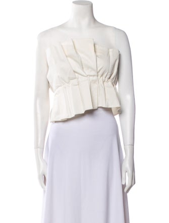 Staud Strapless Crop Top