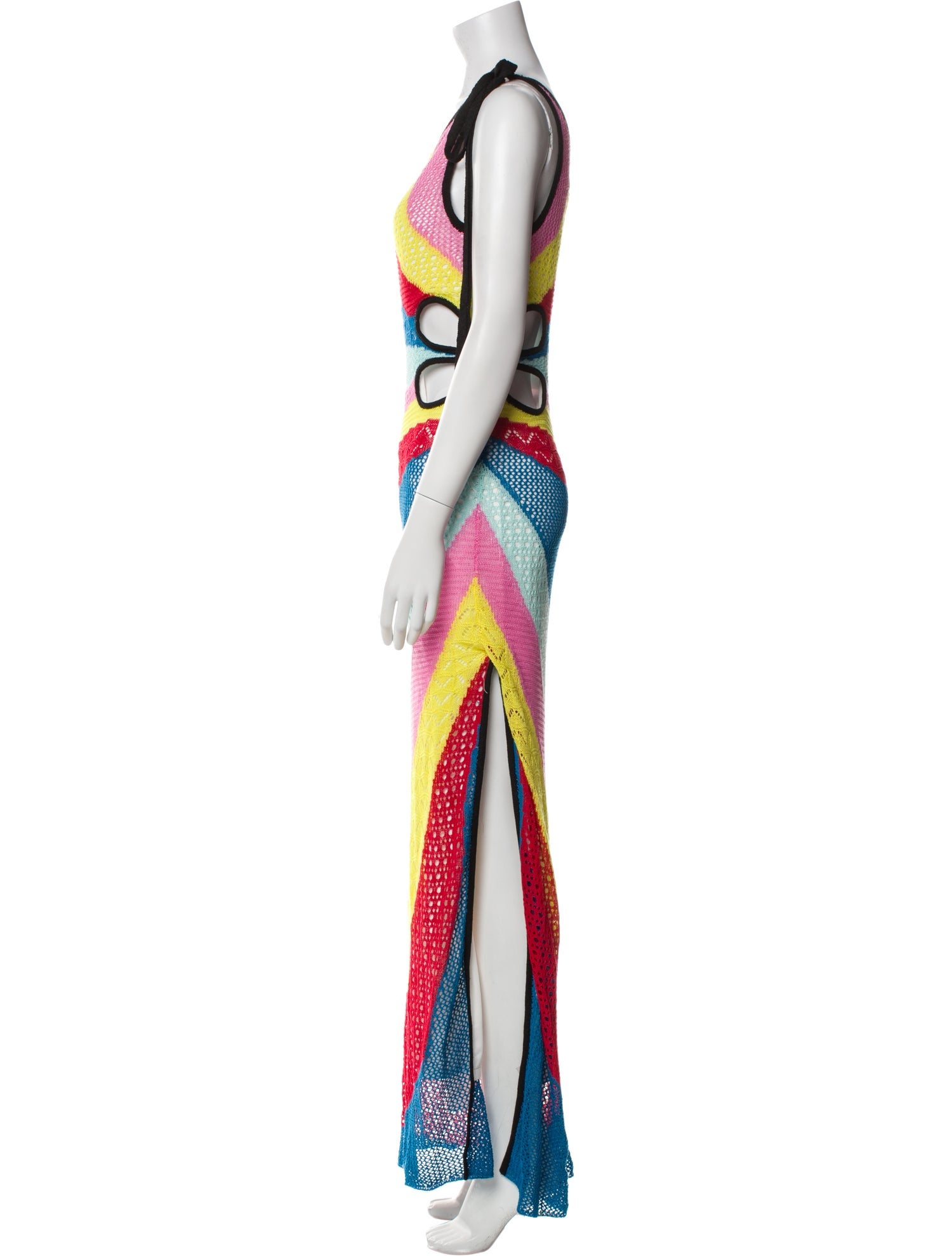 Staud Striped Long Dress