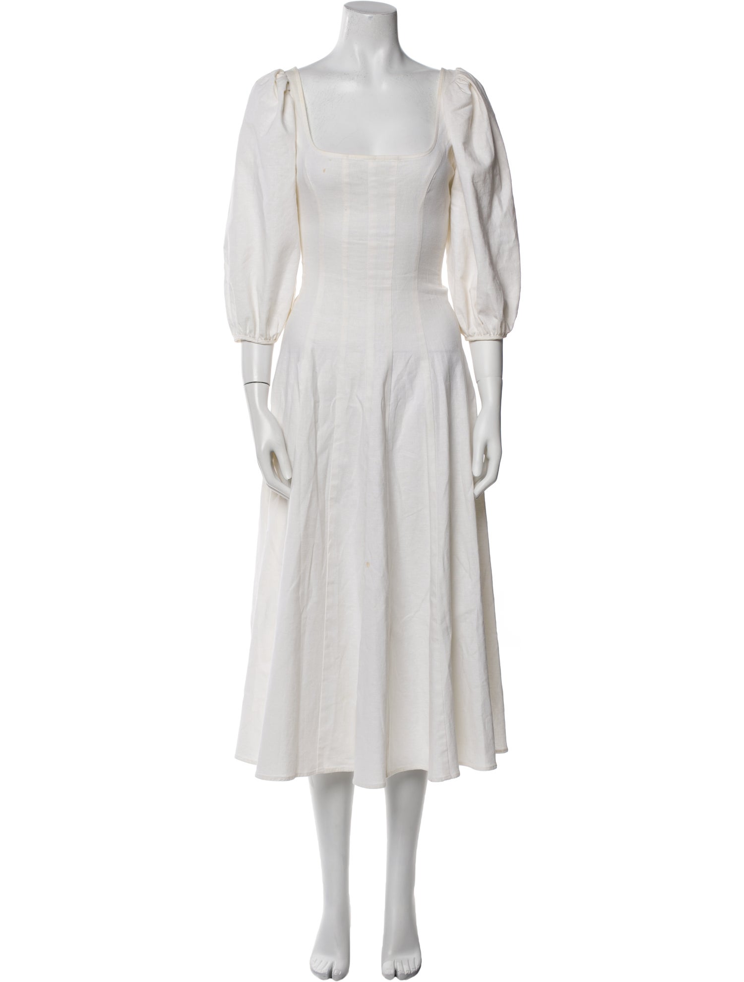 Staud Linen Midi Length Dress