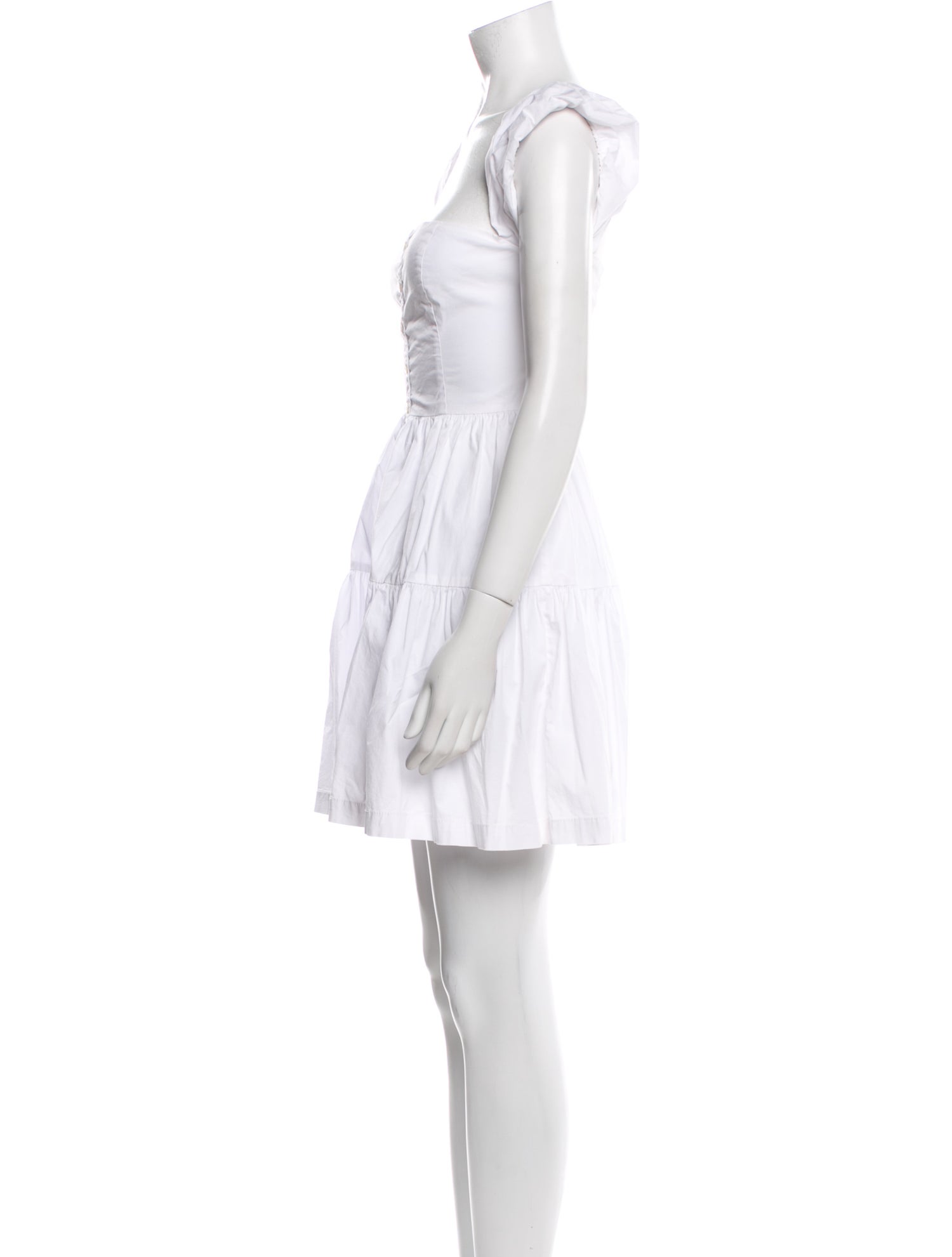 Staud Square Neckline Mini Dress