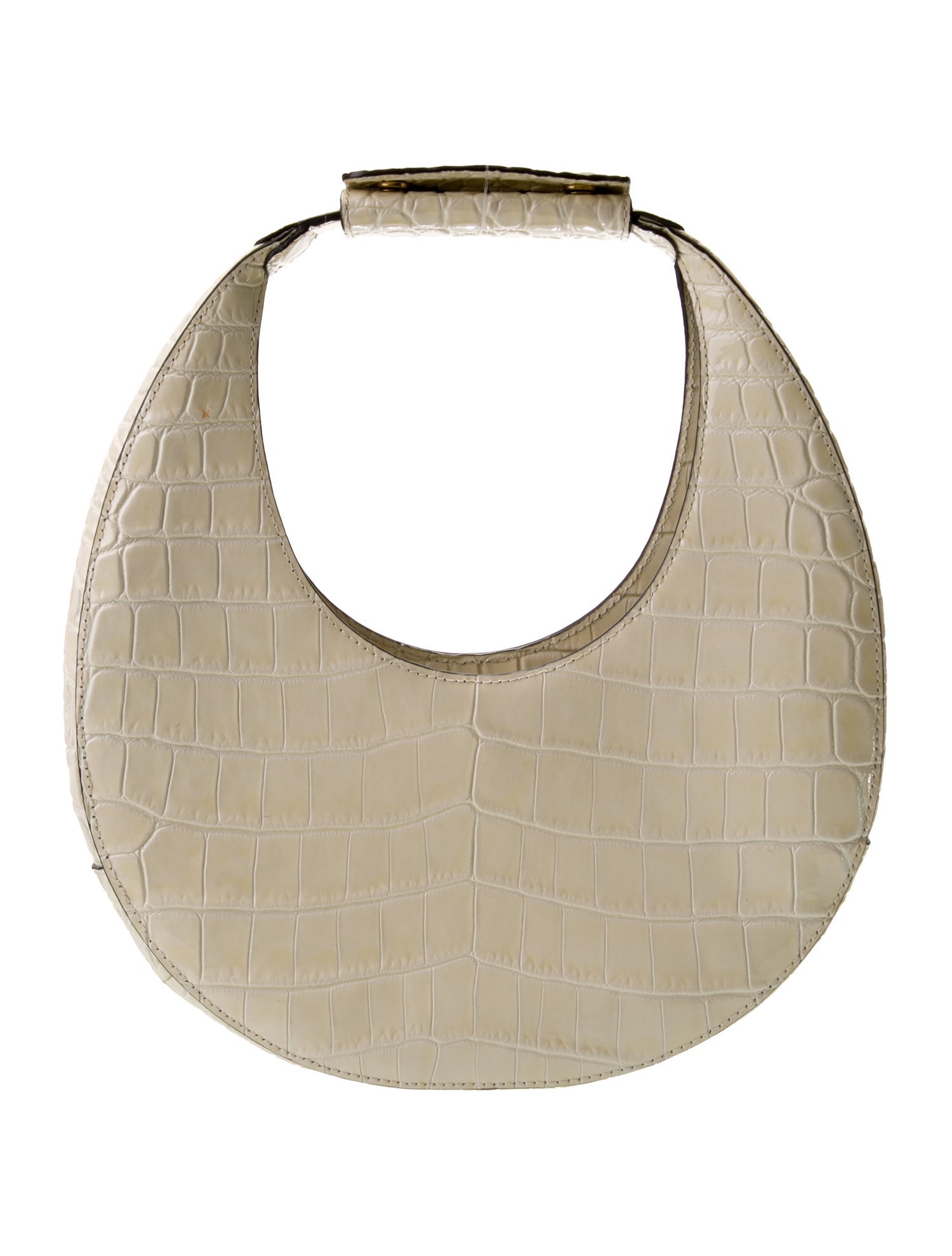 Staud Embossed Leather Top Handle Bag