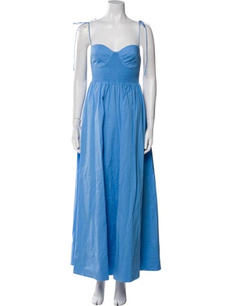 Staud Square Neckline Long Dress