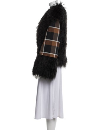 Staud Printed Faux Fur Jacket