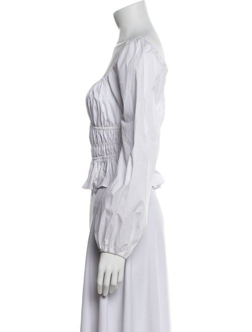 Staud Off-The-Shoulder Long Sleeve Crop Top