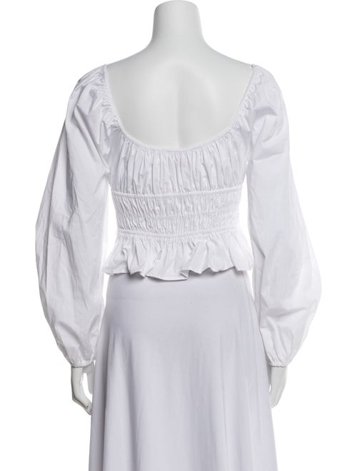 Staud Off-The-Shoulder Long Sleeve Crop Top