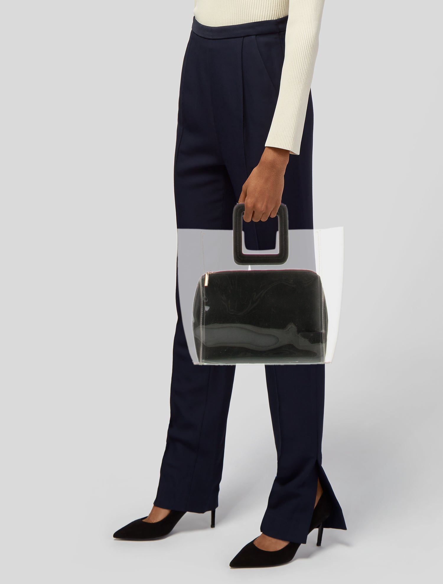 Staud PVC Top Handle Bag