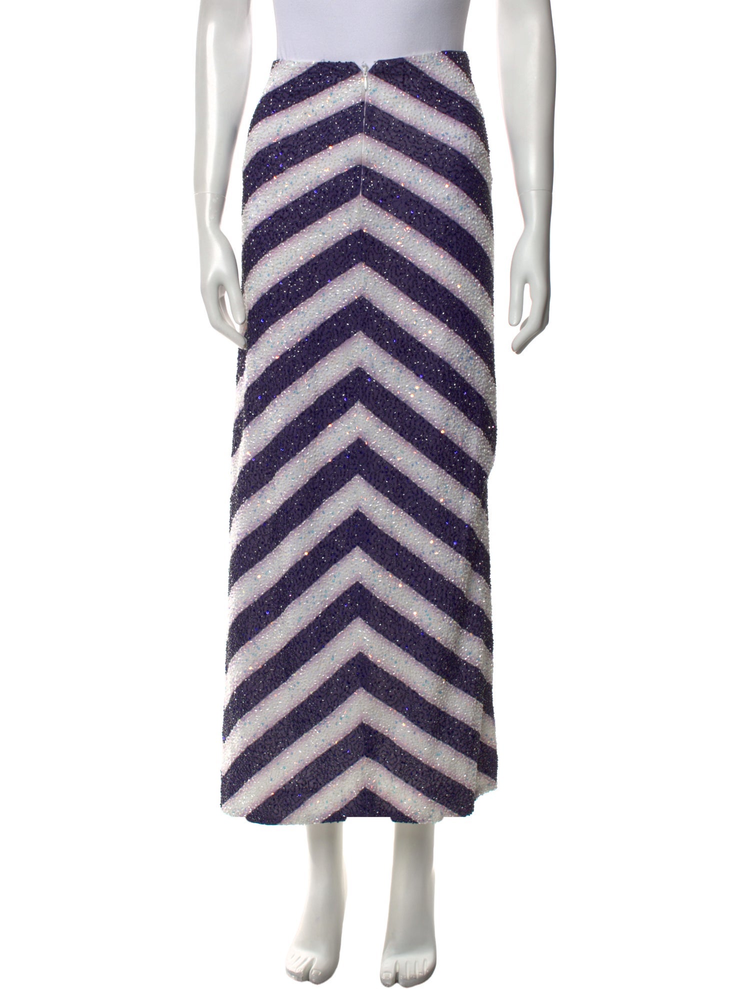 Staud Striped Midi Length Skirt