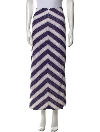 Staud Striped Midi Length Skirt
