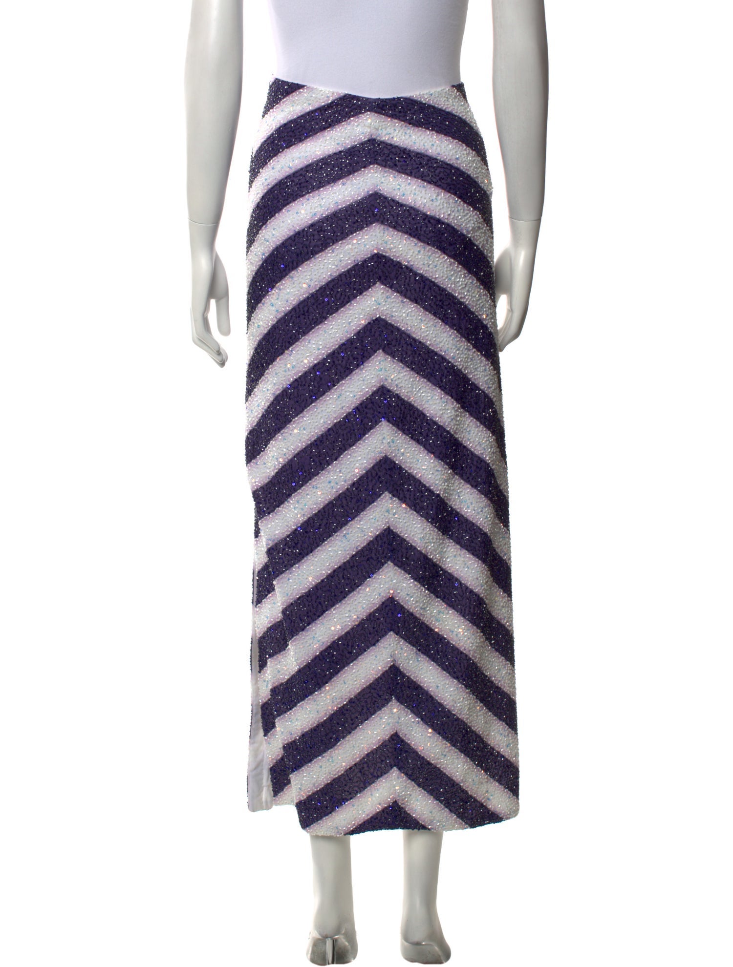 Staud Striped Midi Length Skirt