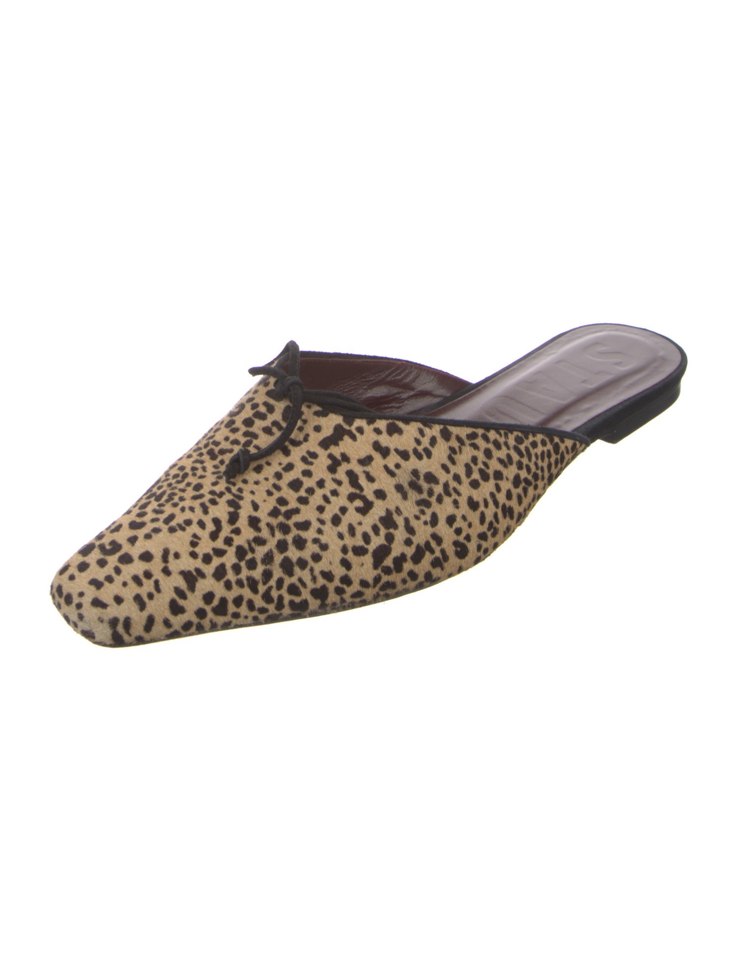 Staud Ponyhair Animal Print Mules