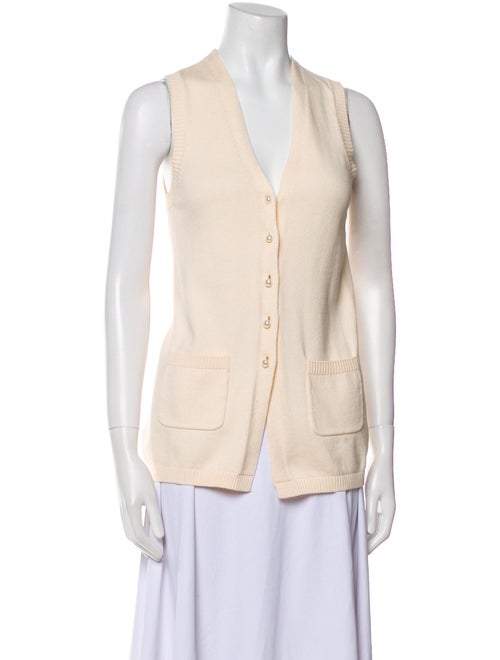 Staud V-Neck Sleeveless Button-Up Top