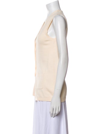 Staud V-Neck Sleeveless Button-Up Top