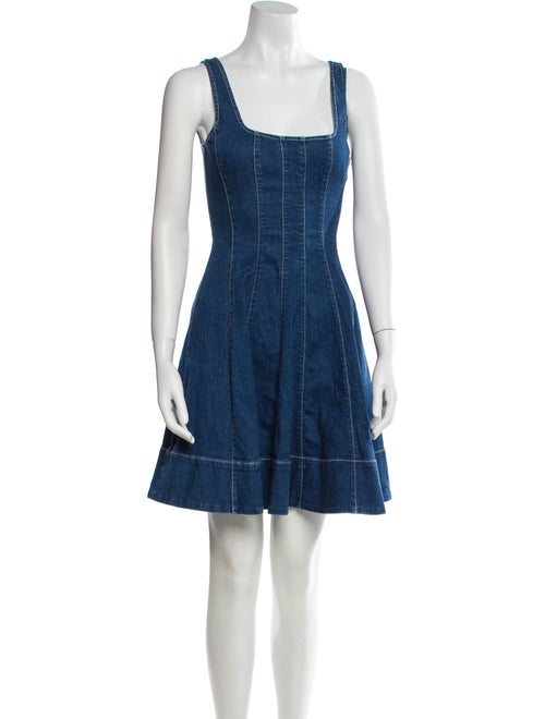 Staud Square Neckline Mini Dress