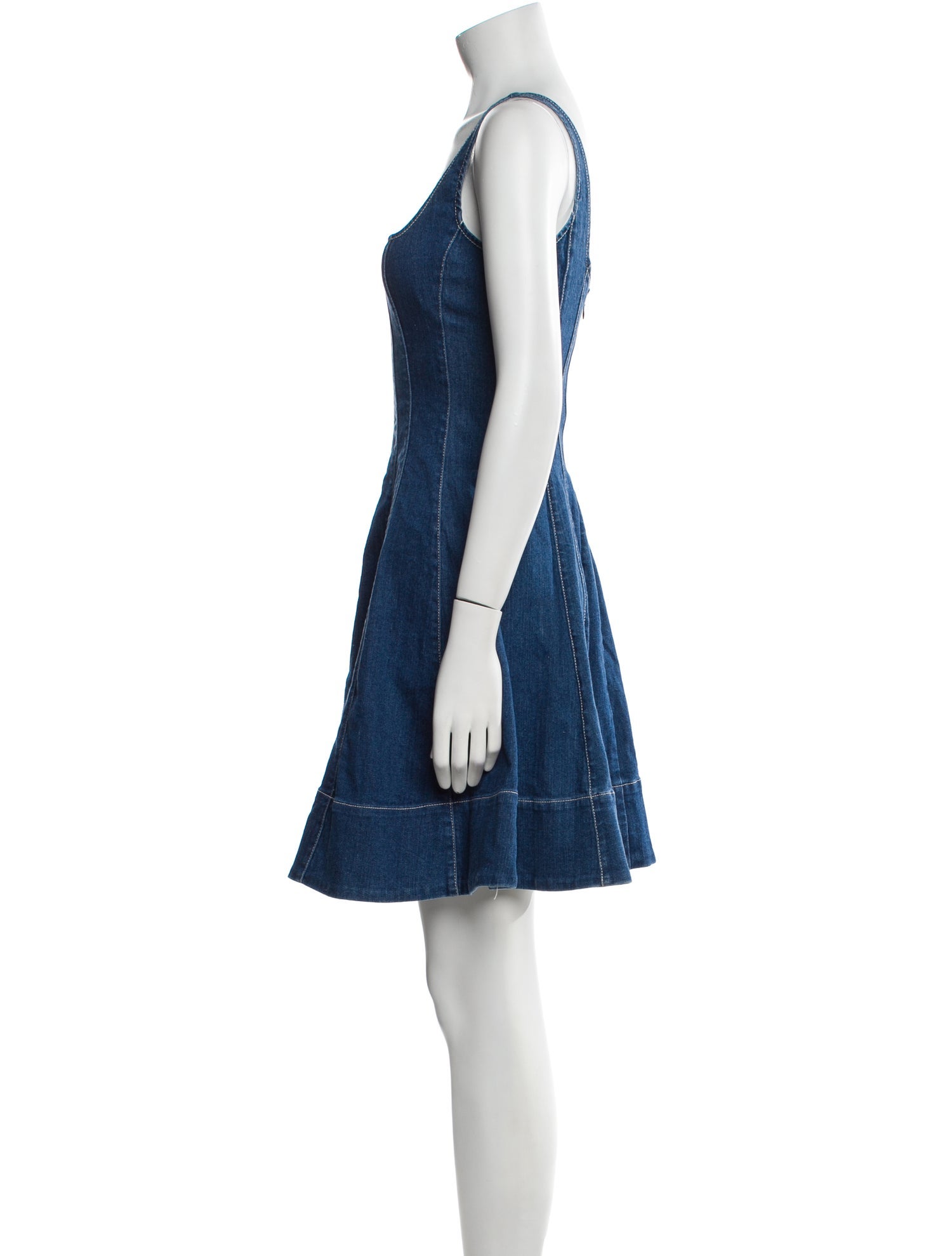 Staud Square Neckline Mini Dress