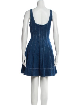 Staud Square Neckline Mini Dress