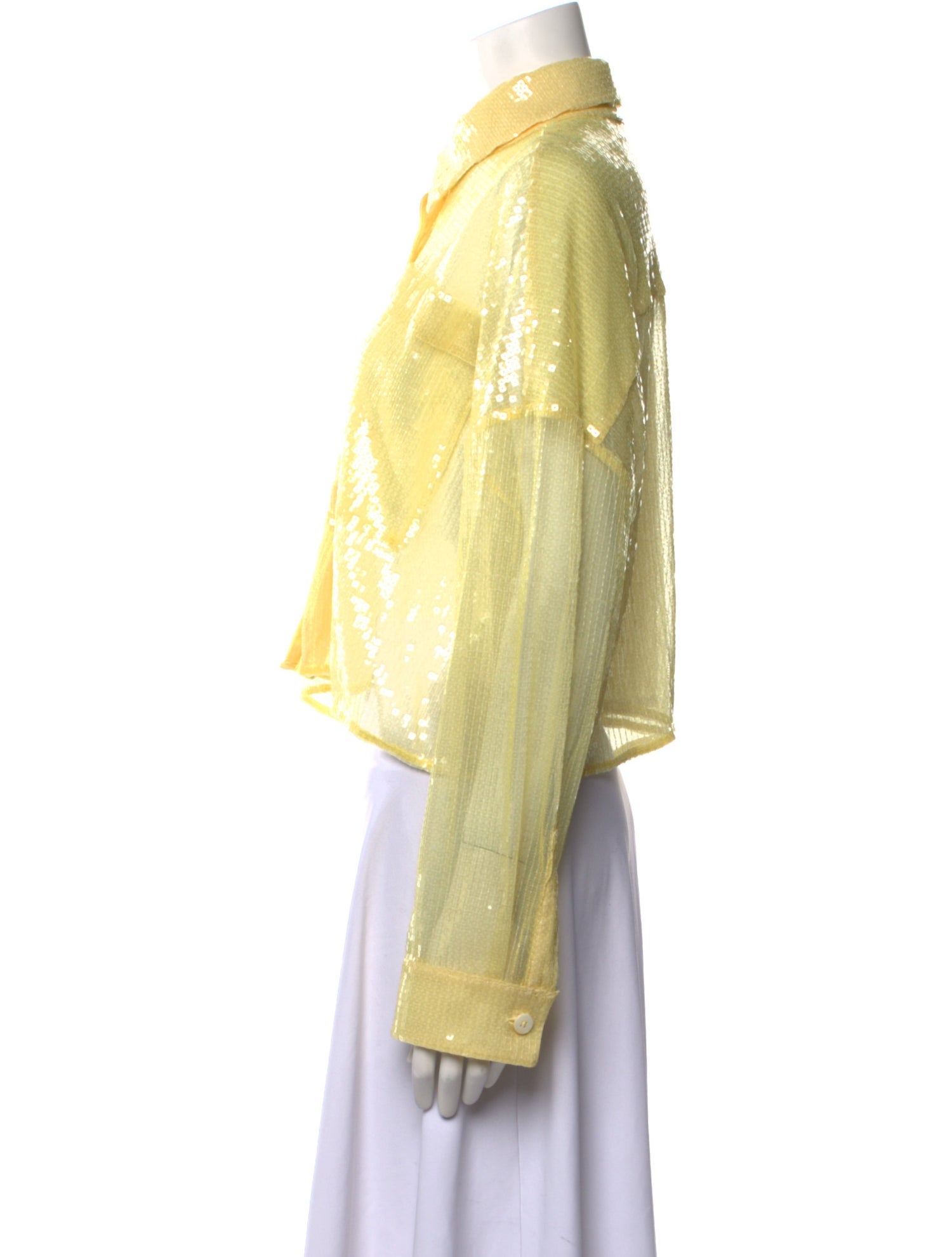 Staud Long Sleeve Crop Top