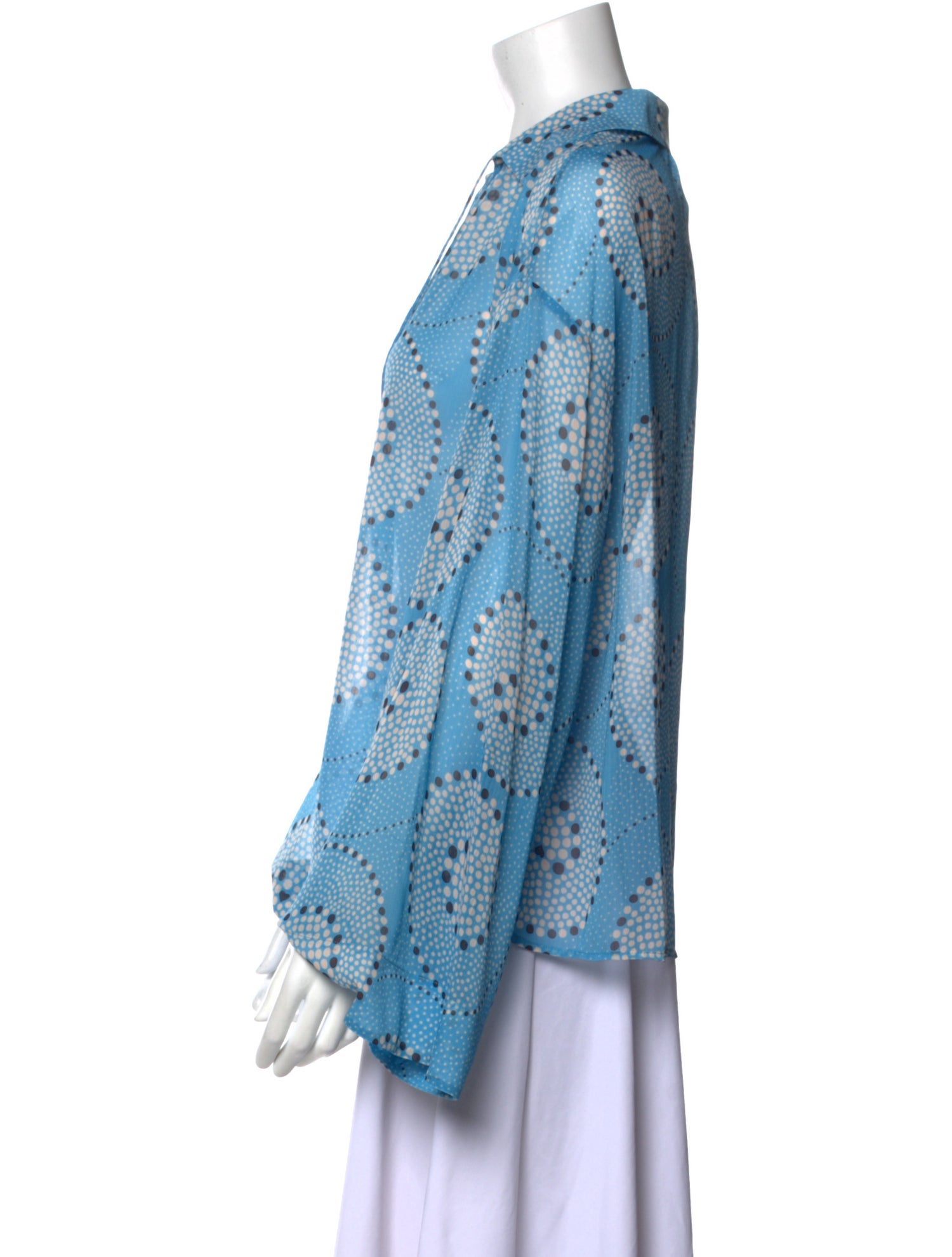 Staud Printed V-Neck Polo