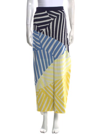 Staud Striped Midi Length Skirt