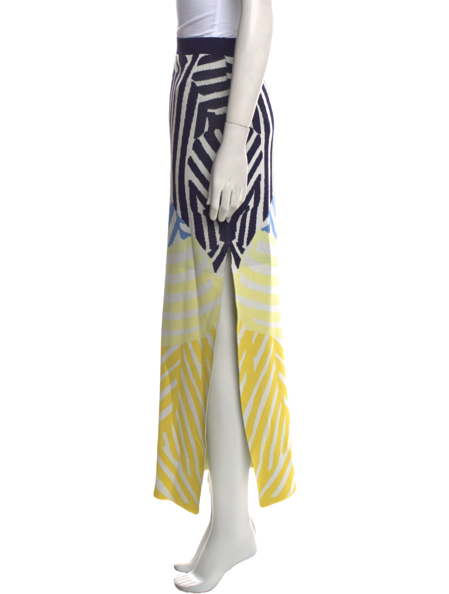 Staud Striped Midi Length Skirt