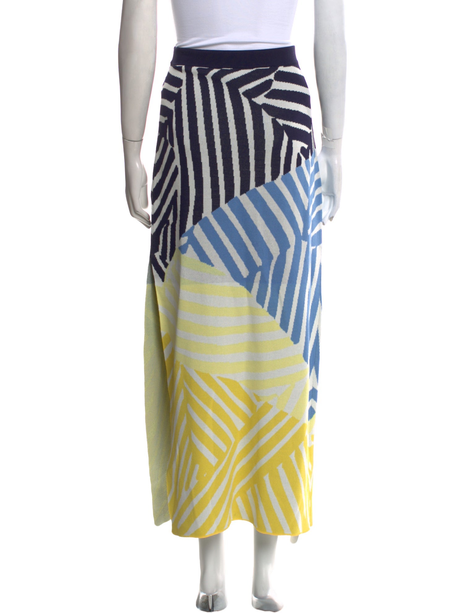 Staud Striped Midi Length Skirt