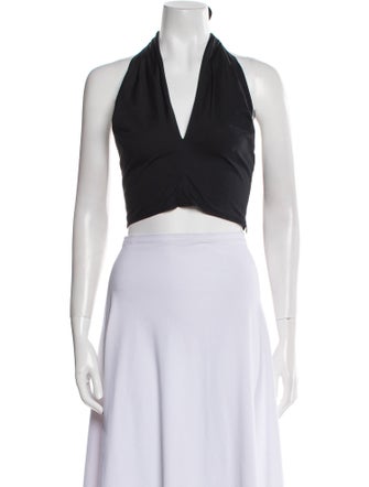 Staud V-Neck Sleeveless Crop Top