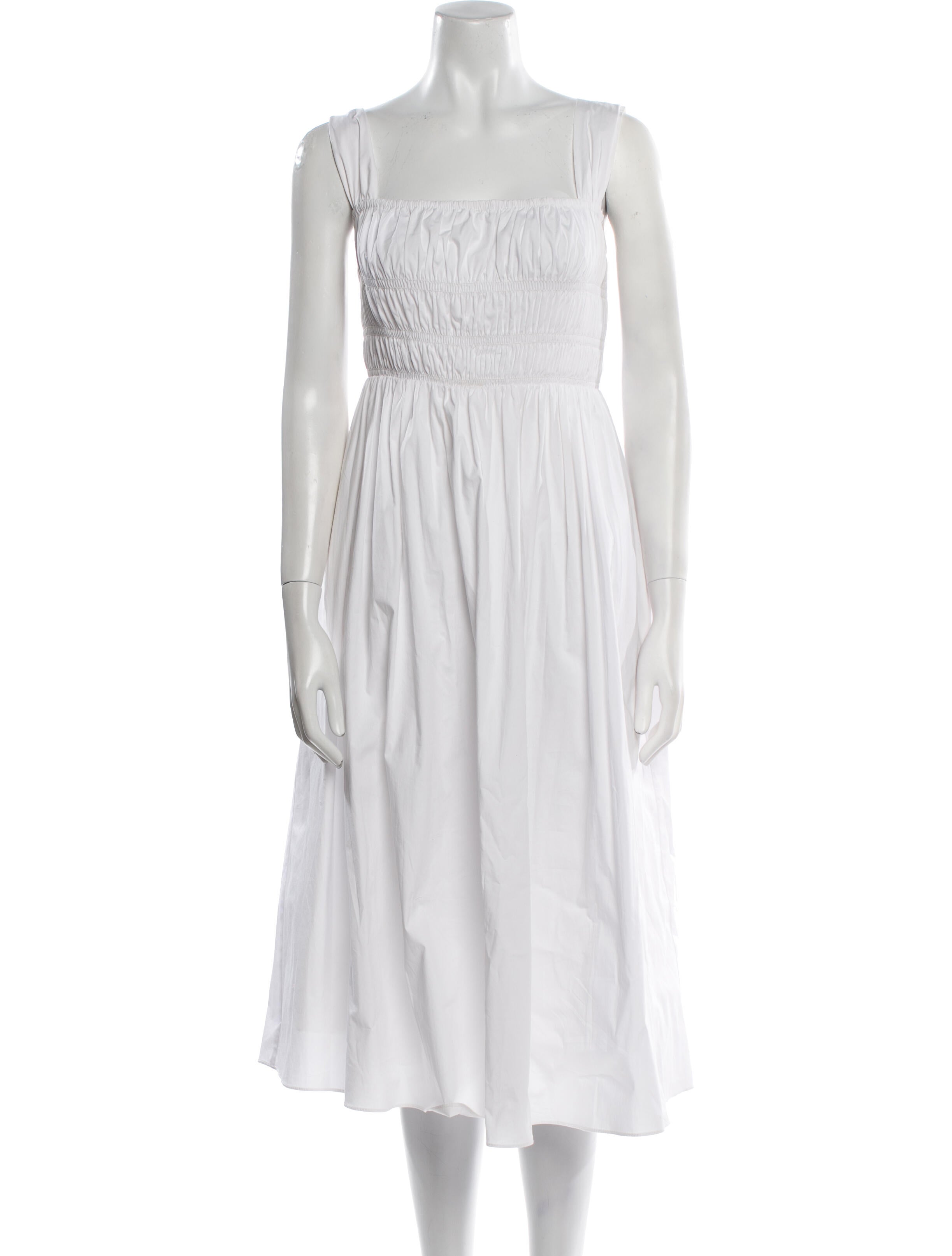 Staud Square Neckline Midi Length Dress