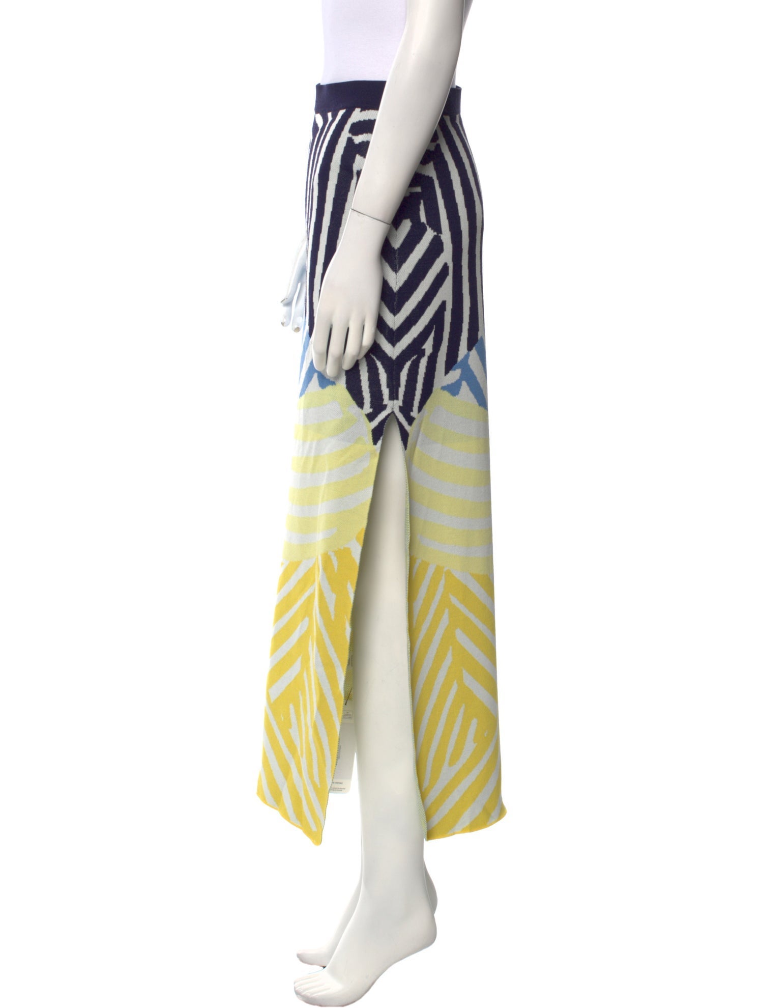 Staud Striped Midi Length Skirt