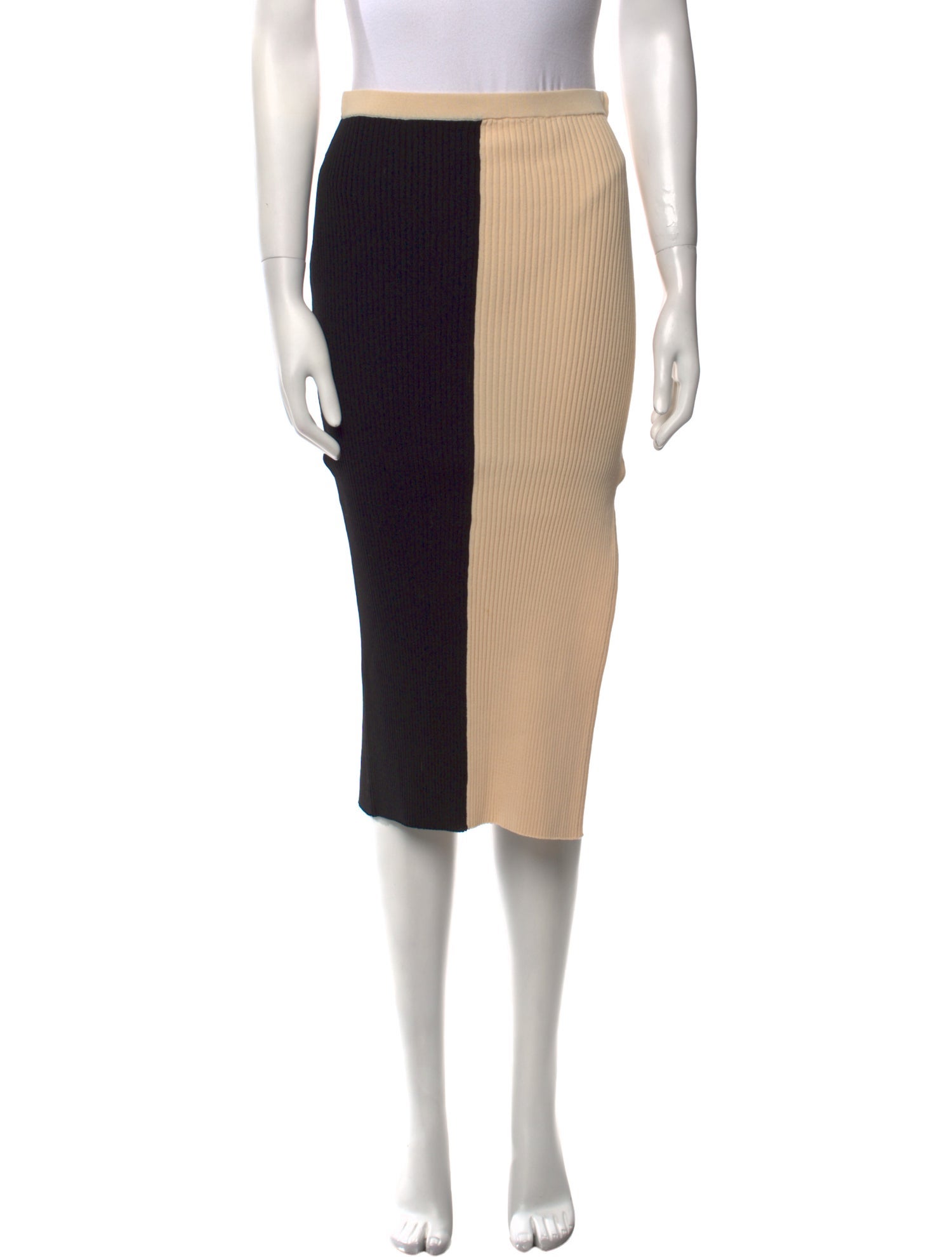 Staud Colorblock Pattern Knee-Length Skirt