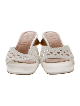 Staud Leather Braided Accents Slides
