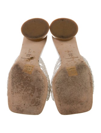 Staud Leather Braided Accents Slides