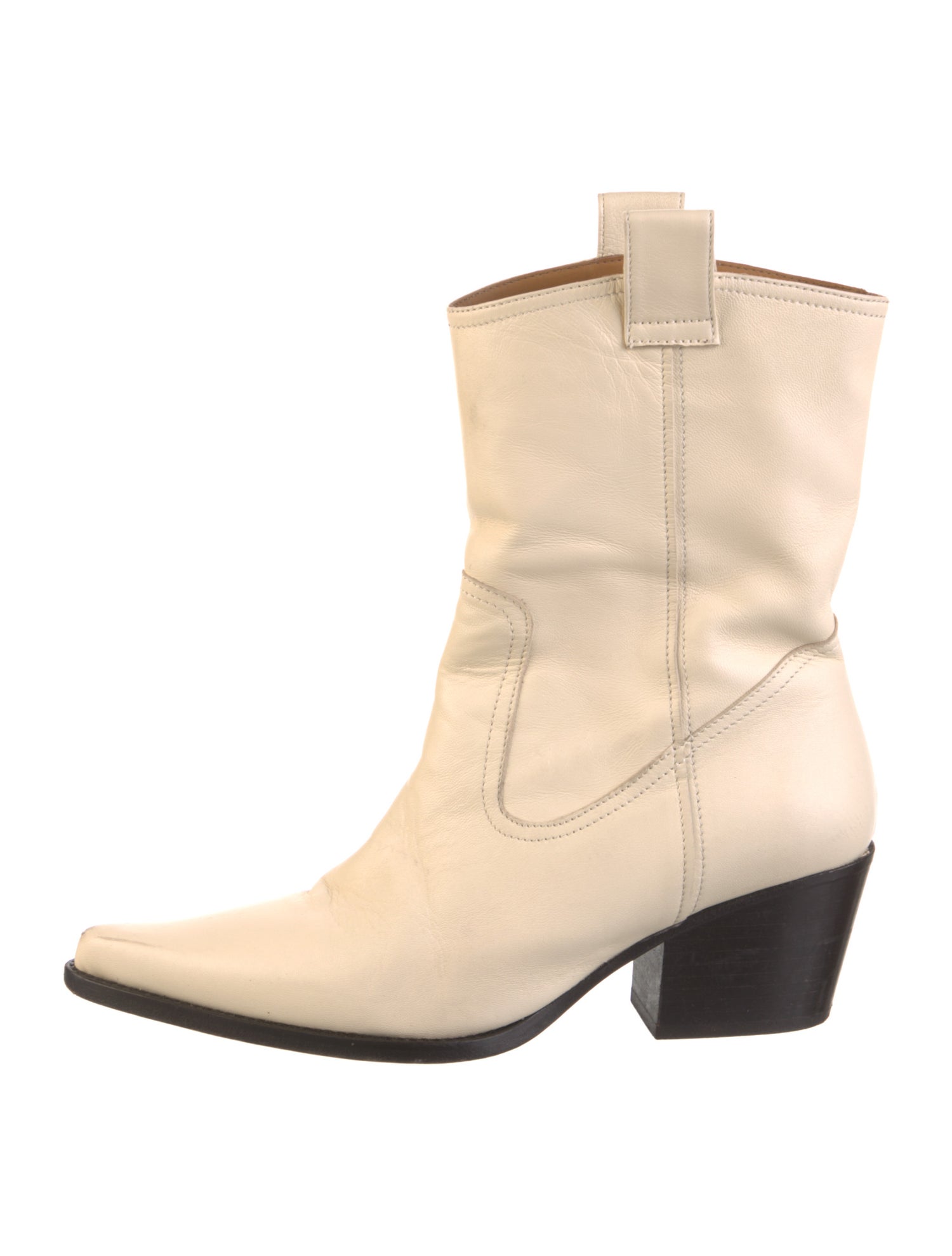 Staud Leather Western Boots