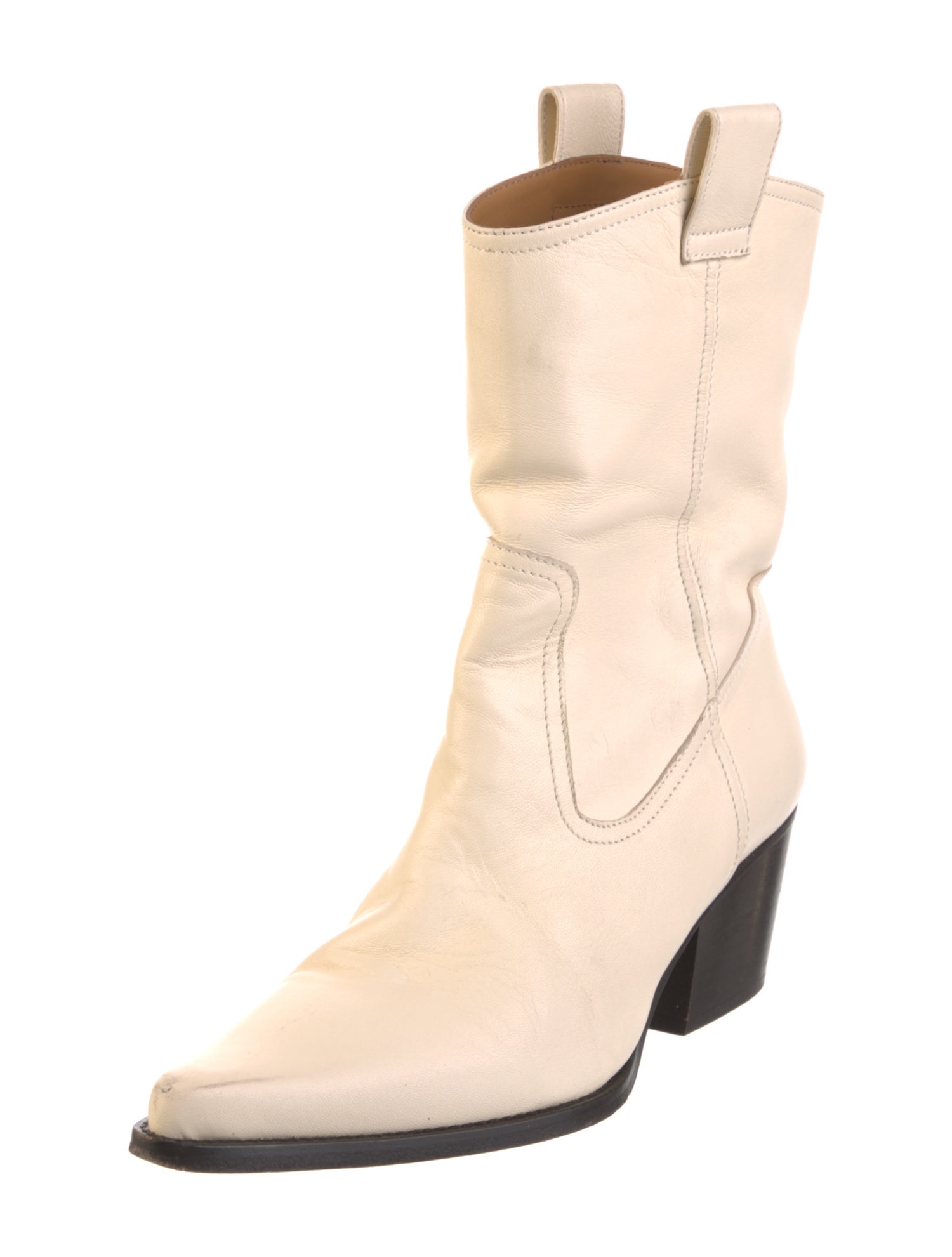 Staud Leather Western Boots