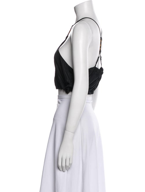 Staud Halterneck Sleeveless Crop Top