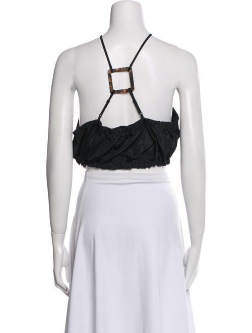 Staud Halterneck Sleeveless Crop Top