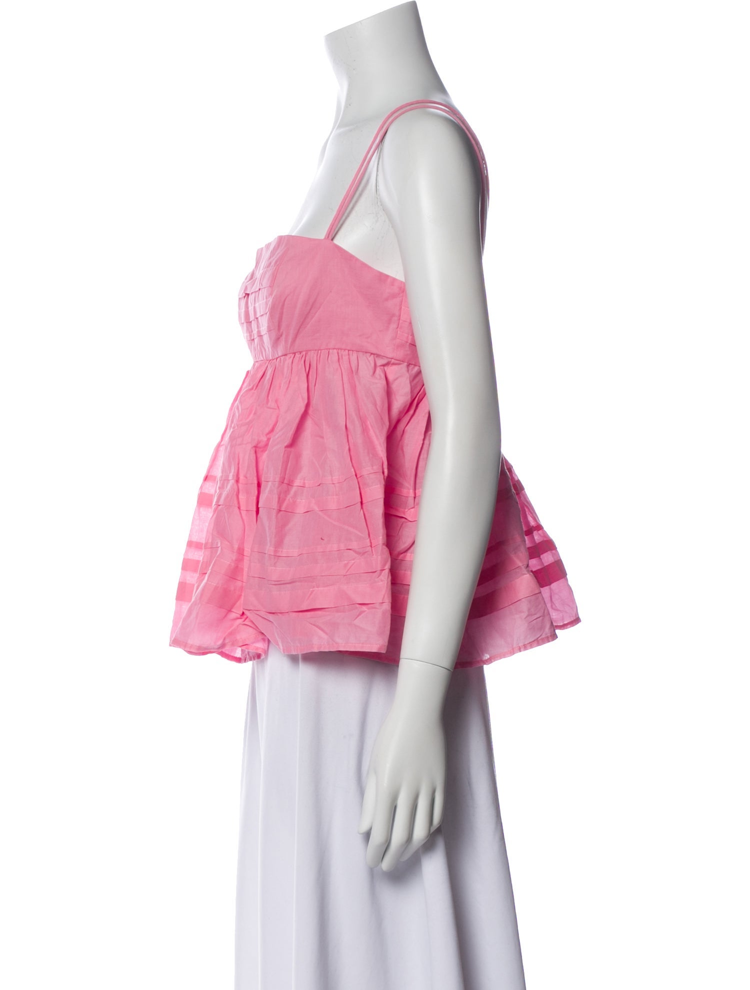 Staud Square Neckline Sleeveless Crop Top