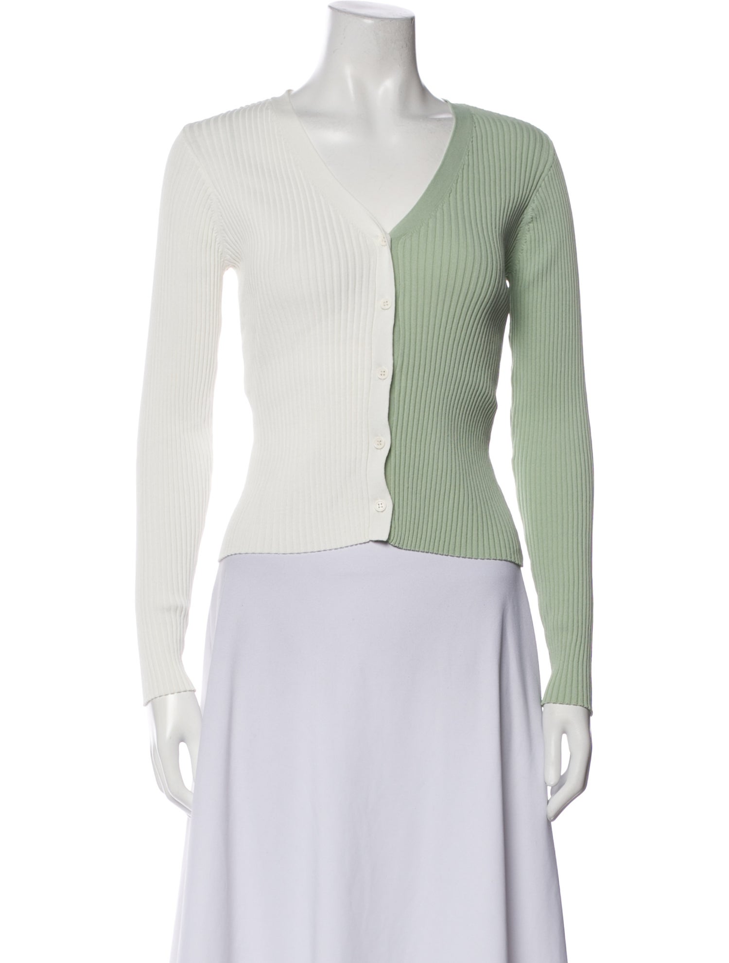 Staud V-Neck Long Sleeve Crop Top