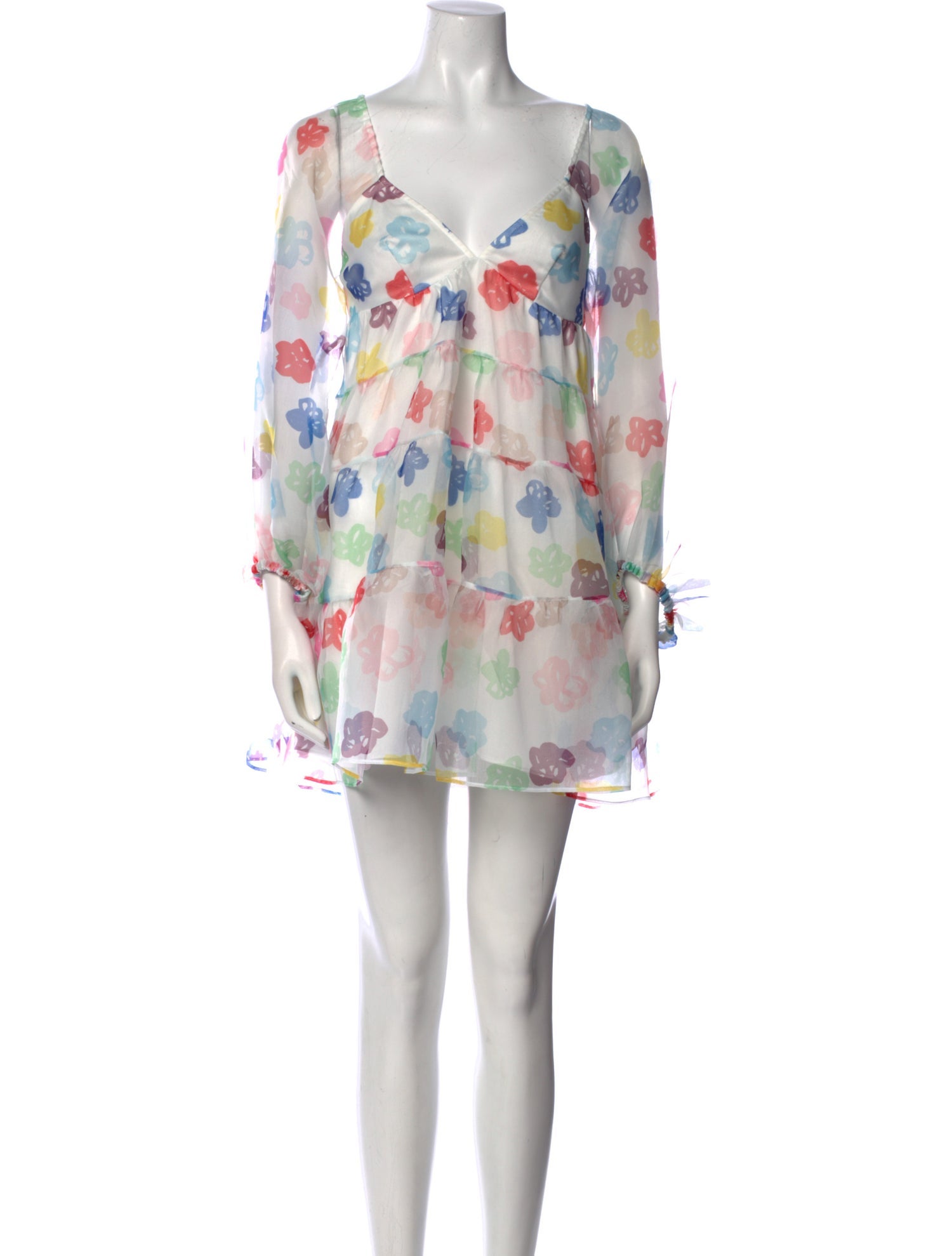 Staud Floral Print Mini Dress