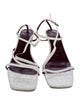 Staud Leather Chain-Link Accents Slingback Sandals