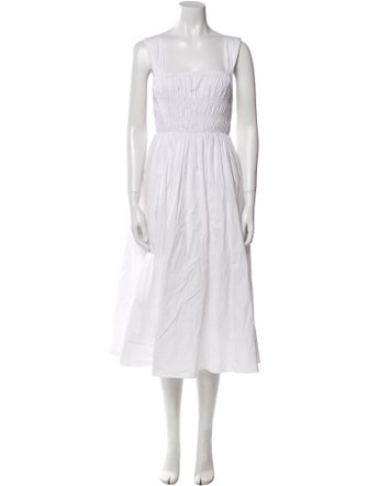 Staud Square Neckline Midi Length Dress