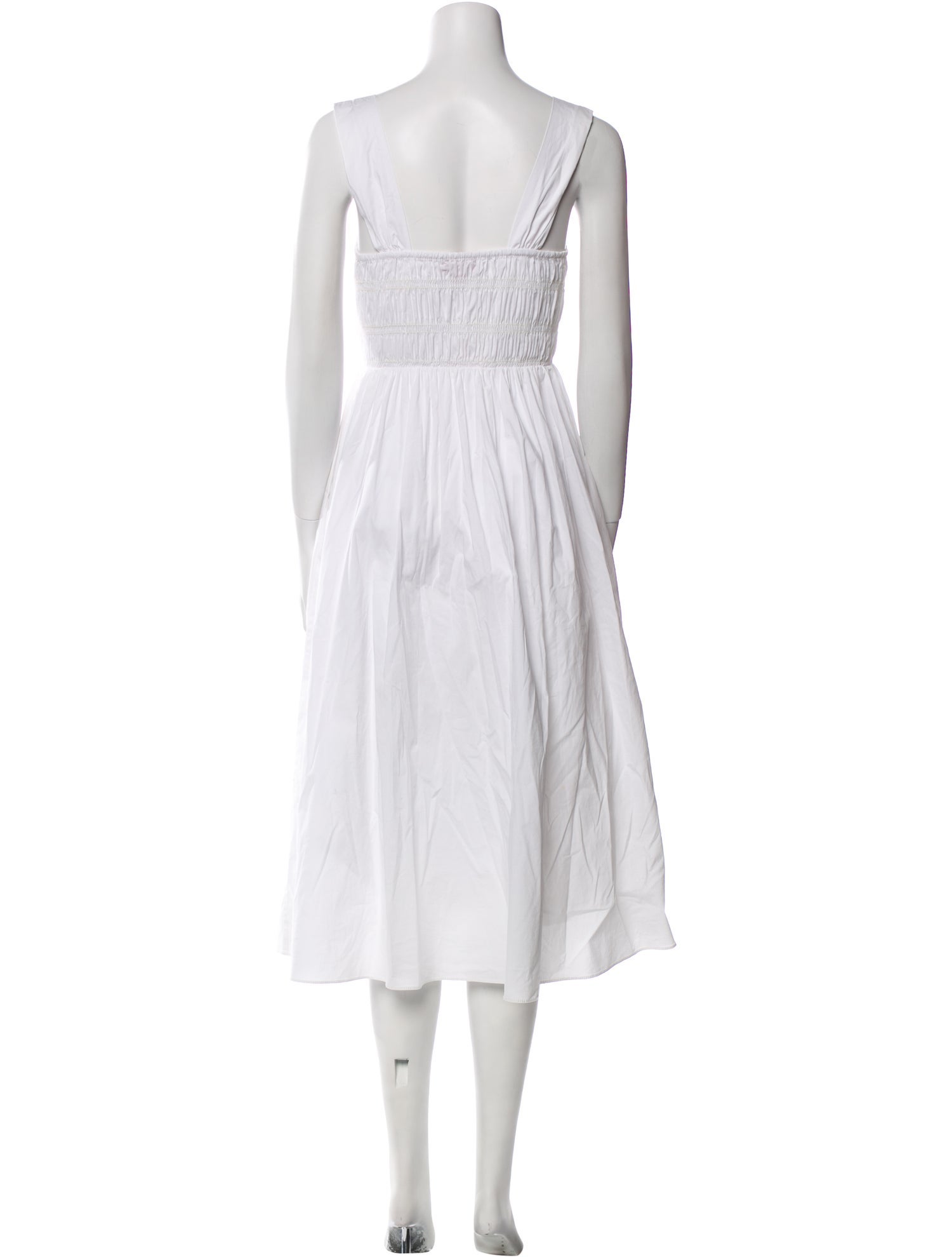 Staud Square Neckline Midi Length Dress