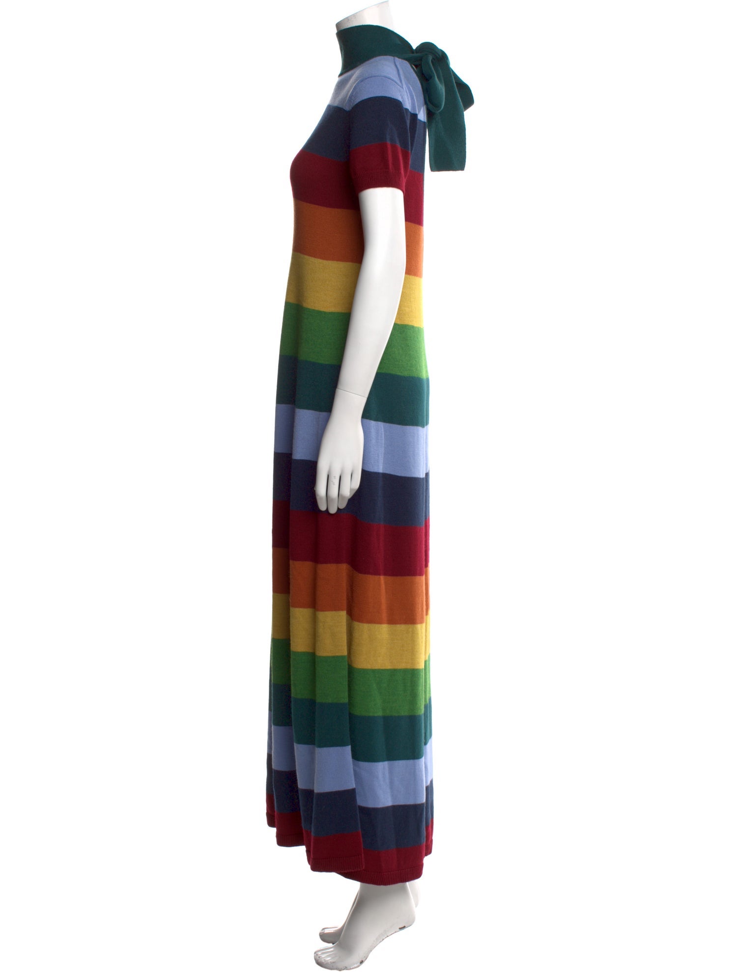 Staud Striped Long Dress