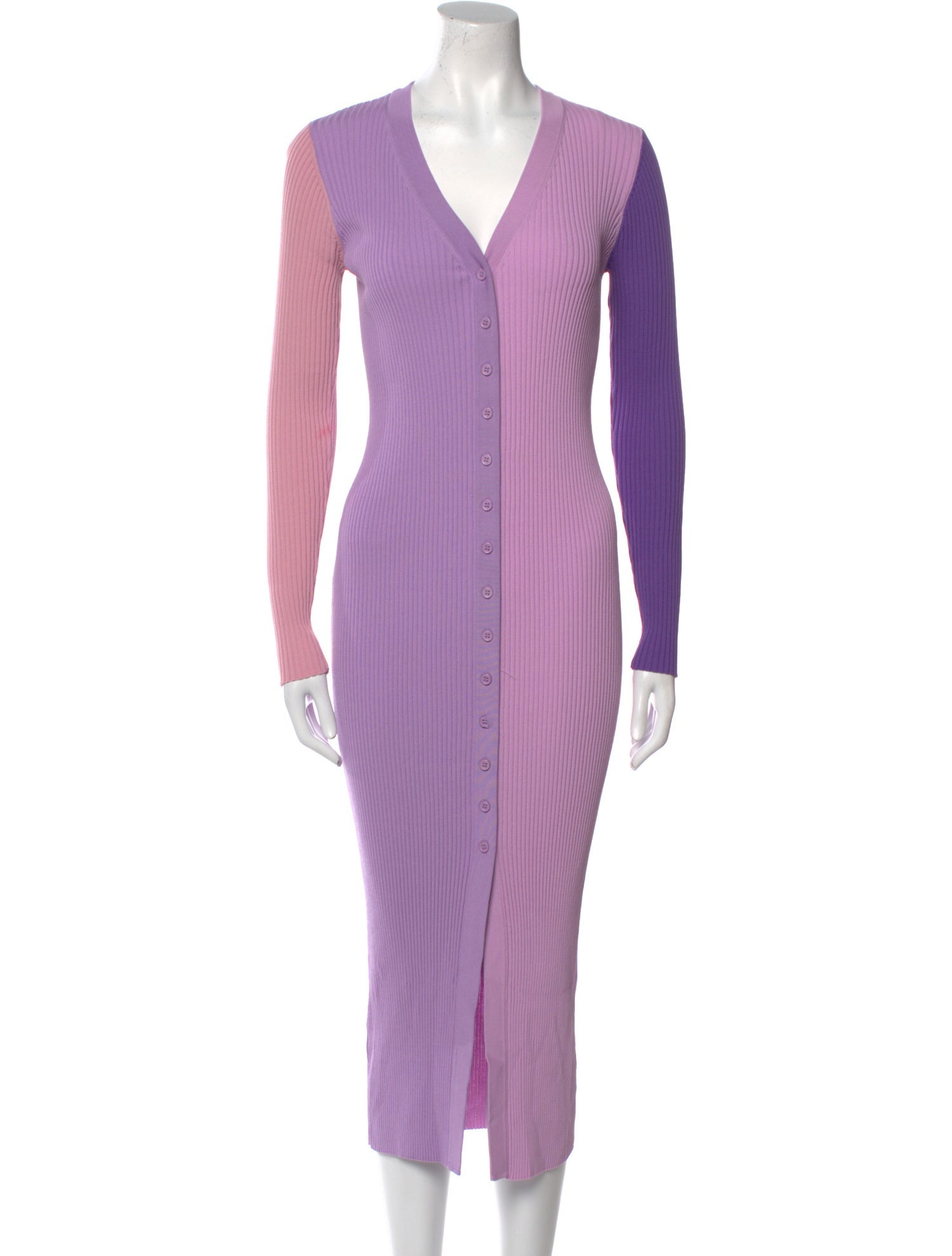 Staud V-Neck Long Dress