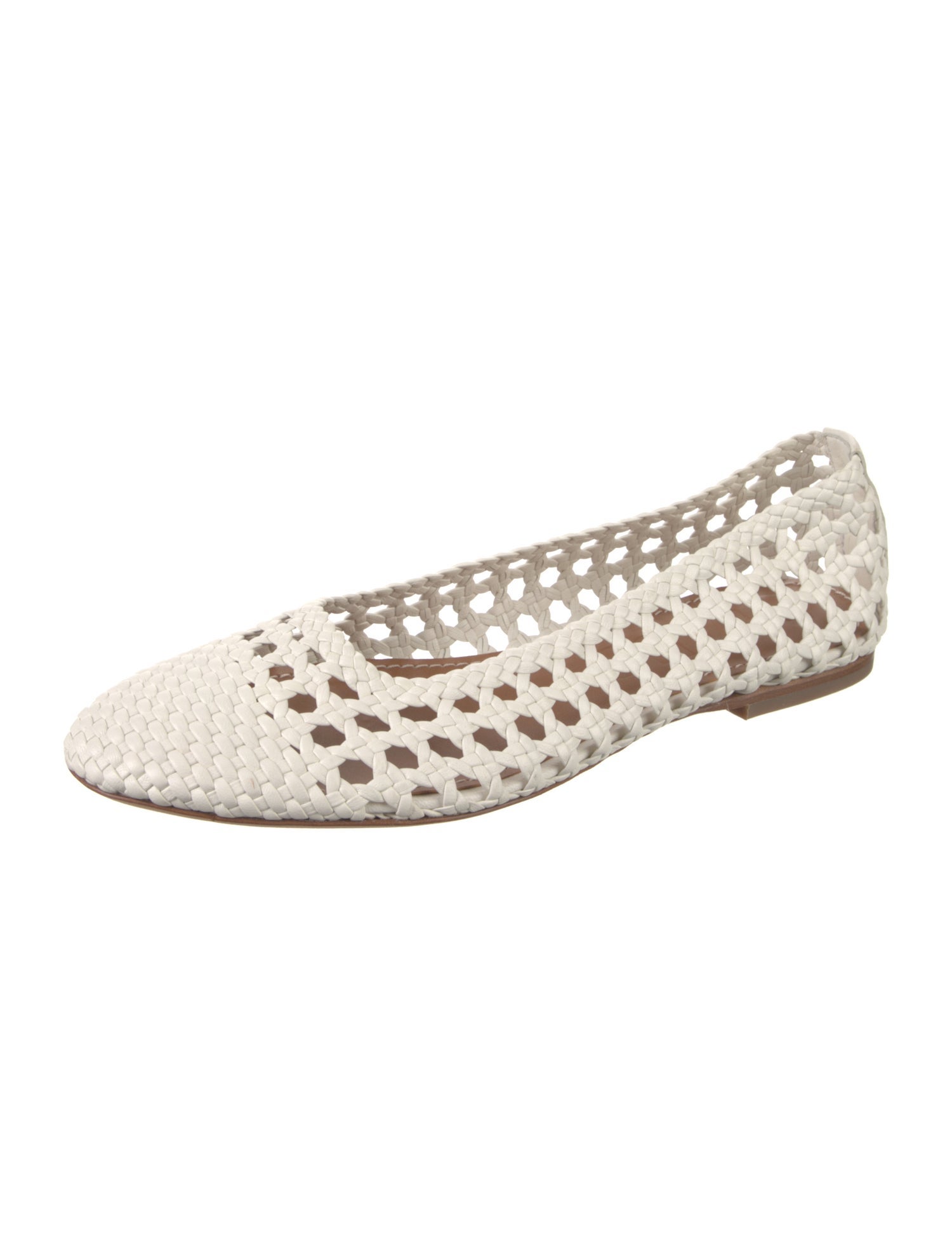 Staud Leather Braided Accents Ballet Flats