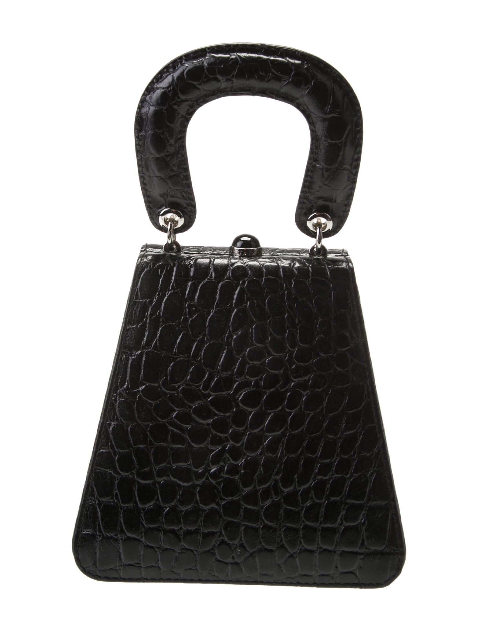 Staud Embossed Leather Top Handle Bag