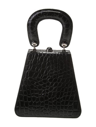 Staud Embossed Leather Top Handle Bag