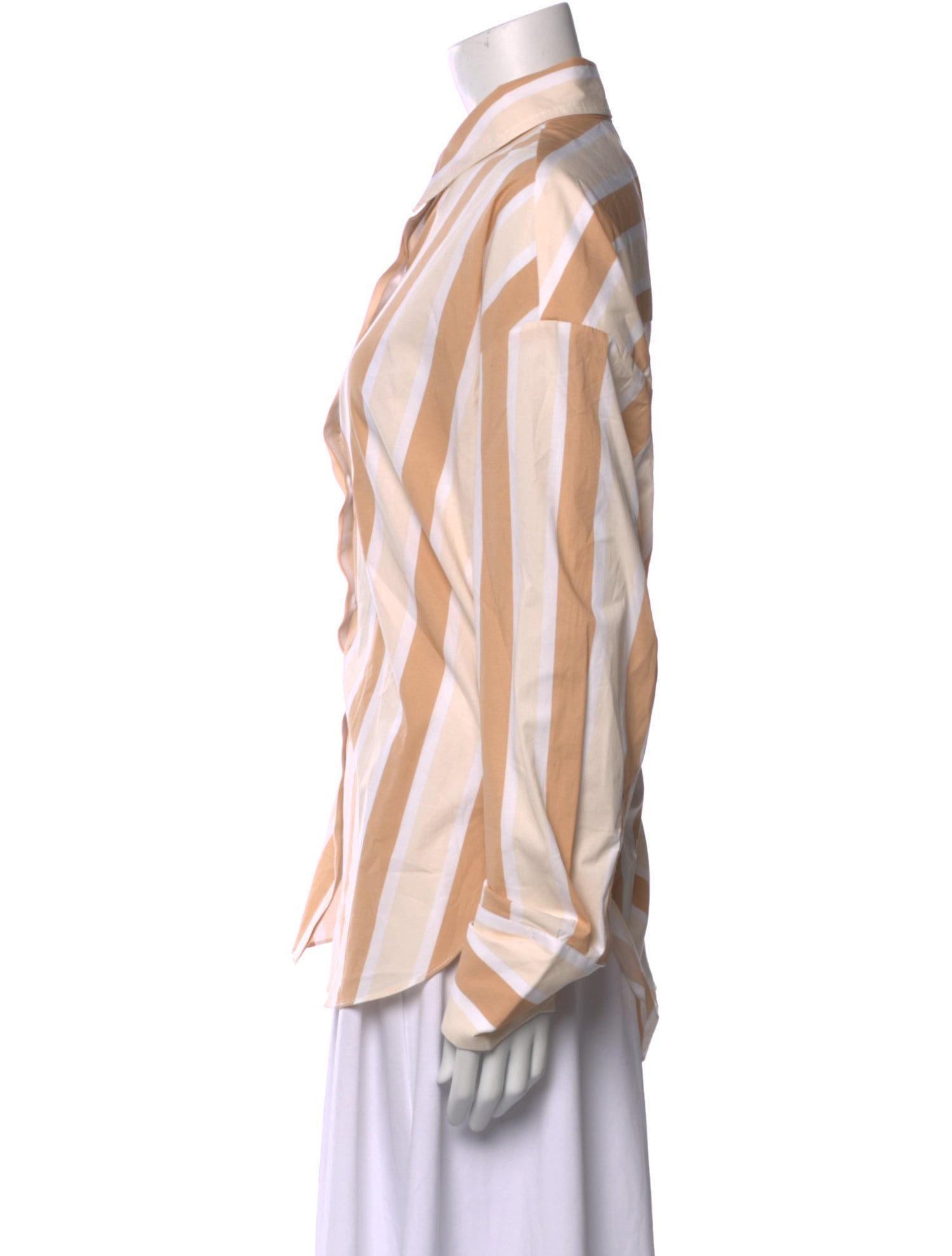 Staud Striped Long Sleeve Button-Up Top w/ Tags