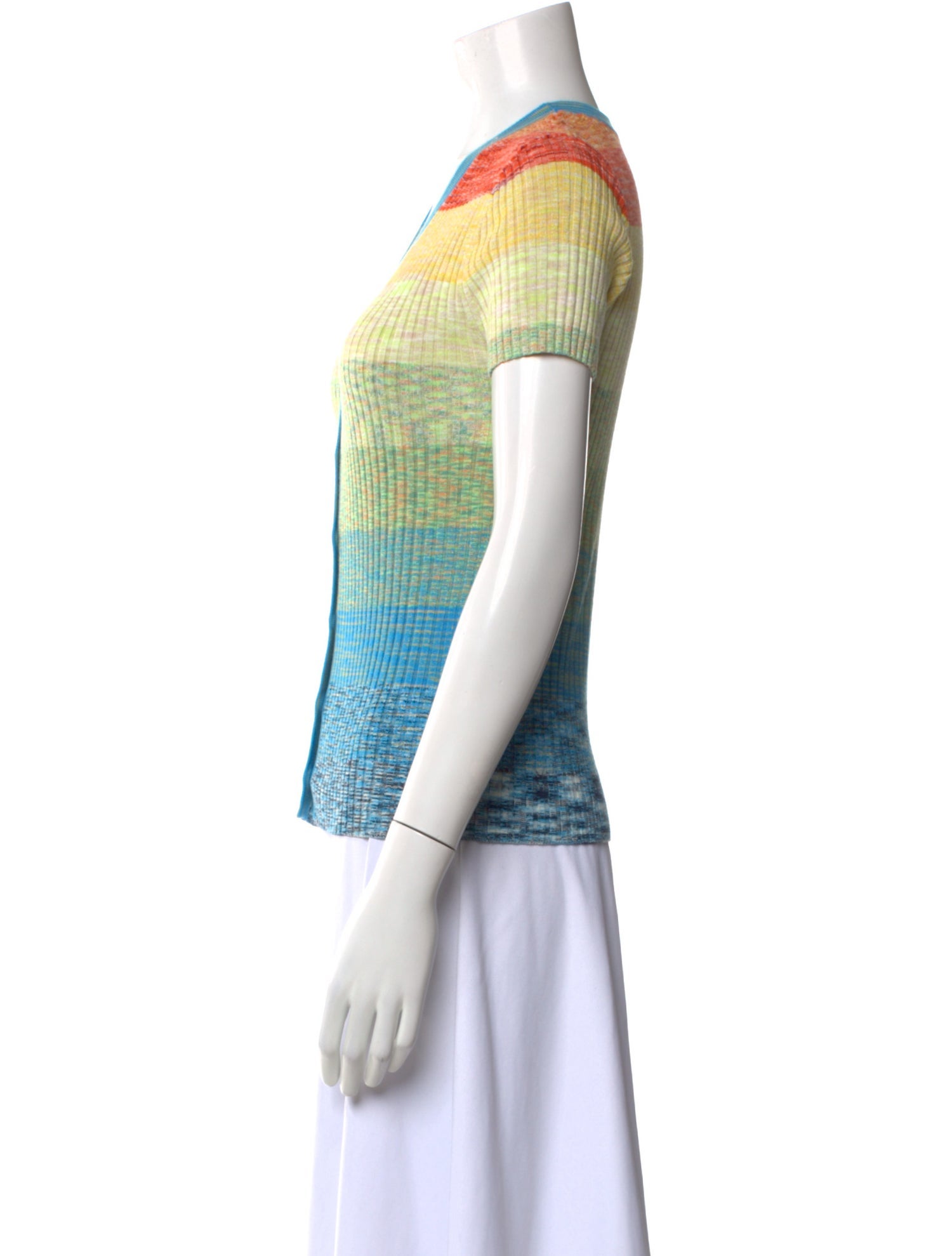 Staud Printed V-Neck Top