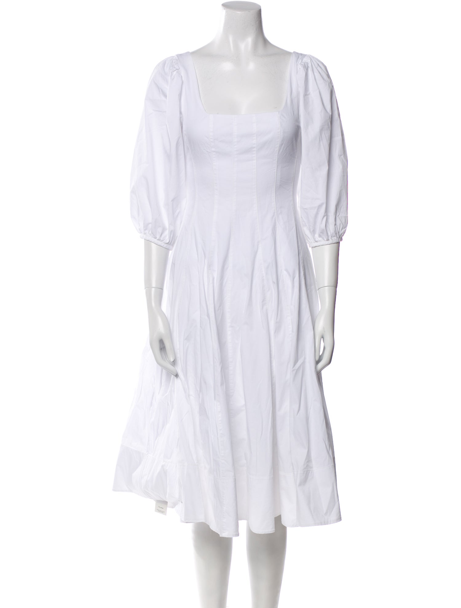 Staud Square Neckline Midi Length Dress