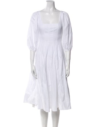 Staud Square Neckline Midi Length Dress