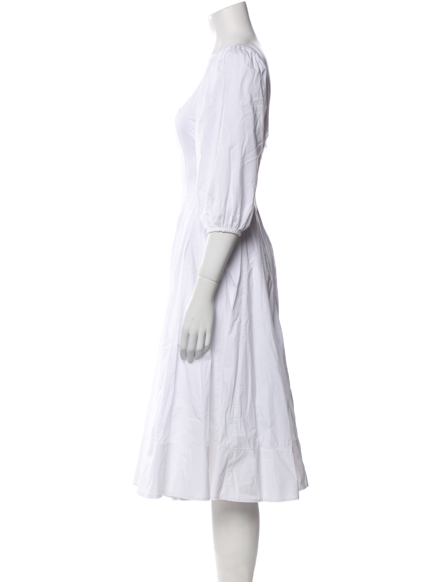 Staud Square Neckline Midi Length Dress